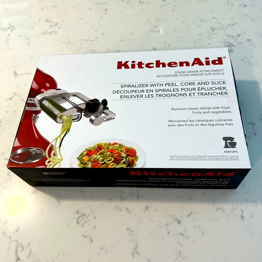 NWT Kitchen Aid 5 Blade Spiralizer with Peel, Core and Slice